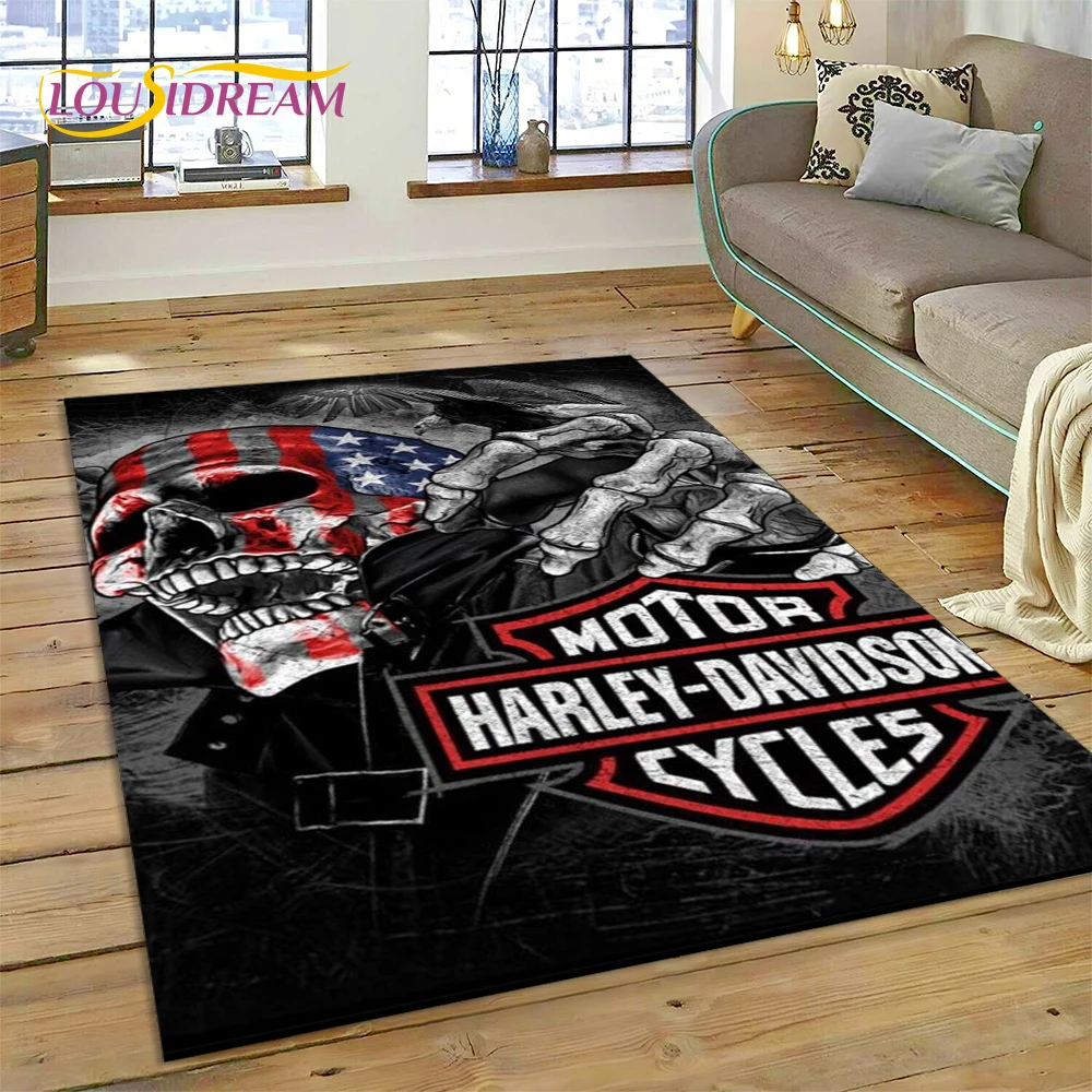 Home Textiles Sale - 27 Stijl Harley-y Motorfiets Logo Tapijt