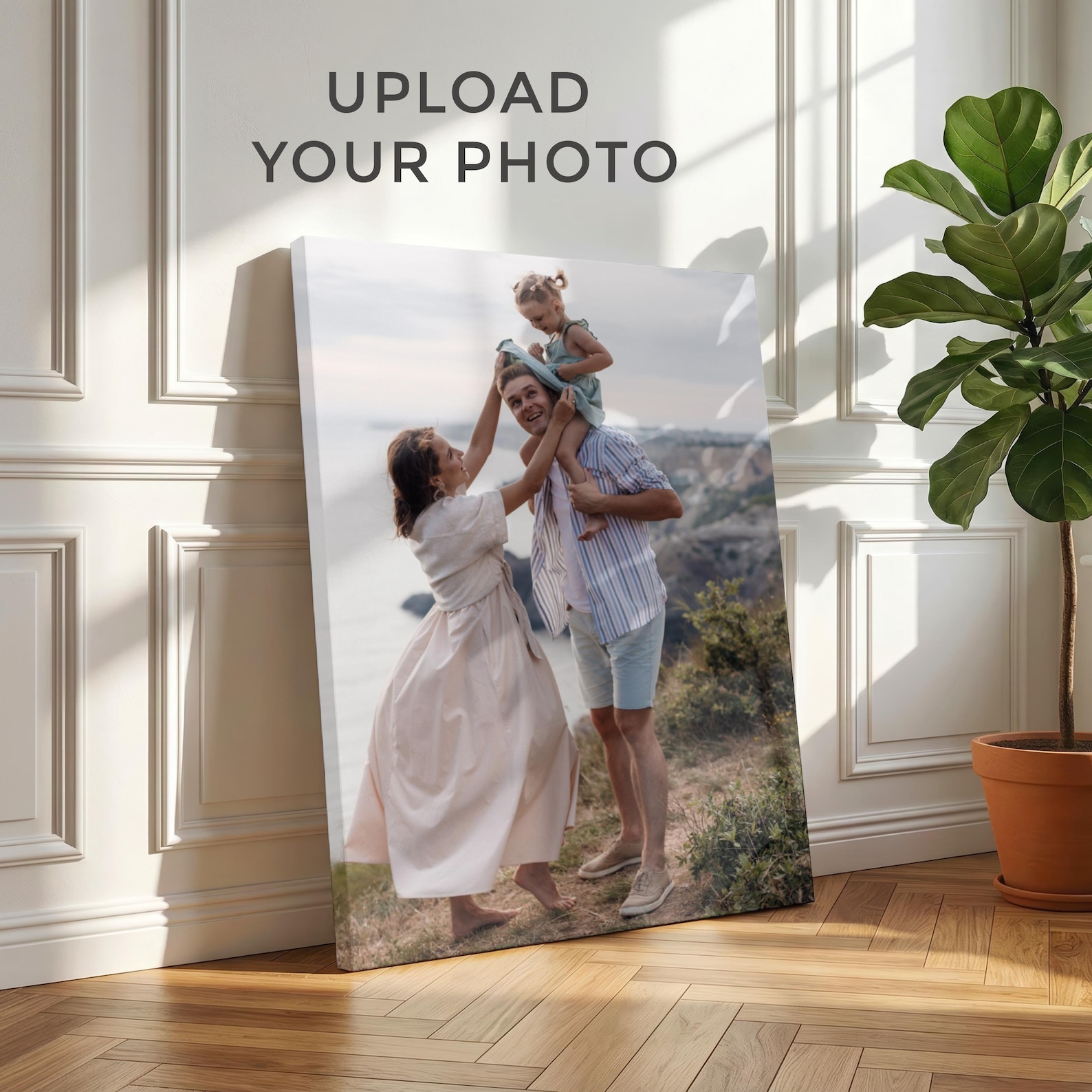 Home Textiles Usa - Gepersonaliseerd fotocanvas, op maat gemaakte familie-wanddecoratie,