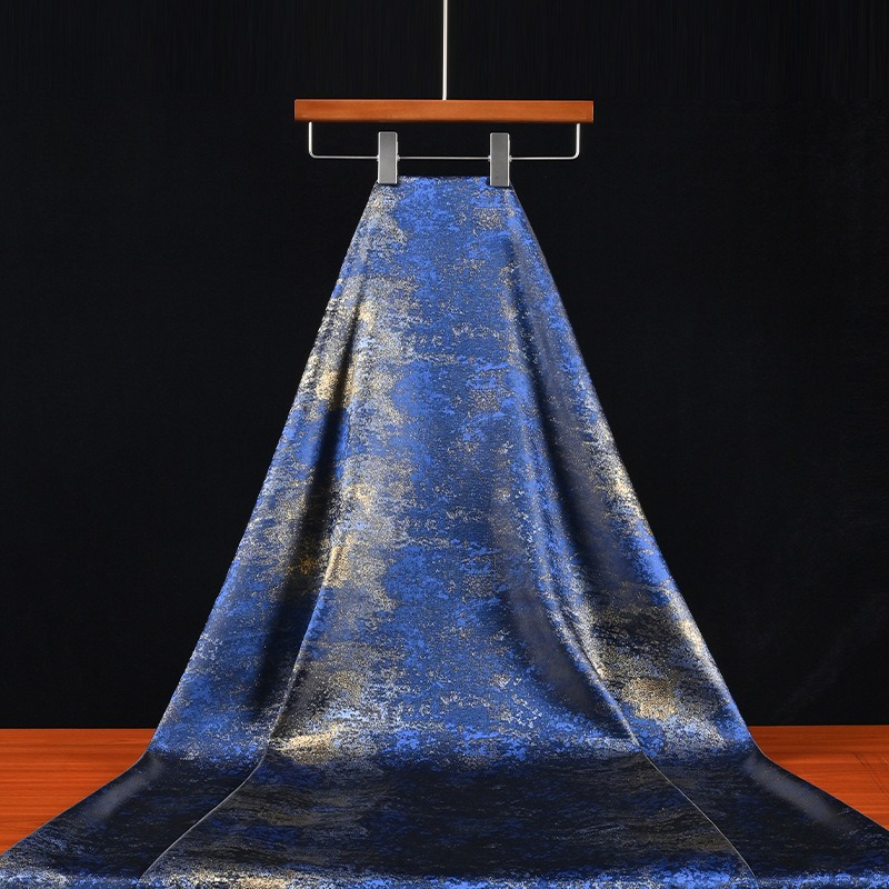 Retro blauwe, vergulde stof me - Home Textiles Usa recensie en prijs
